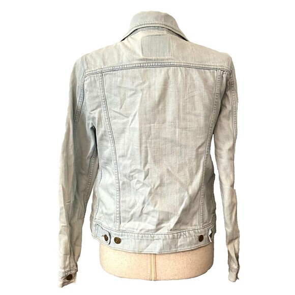 LEVI STRAUSS Women's M Denim Jacket Light Wash Blue Trucker Western Cowgirl Moto - Picture 3 of 11